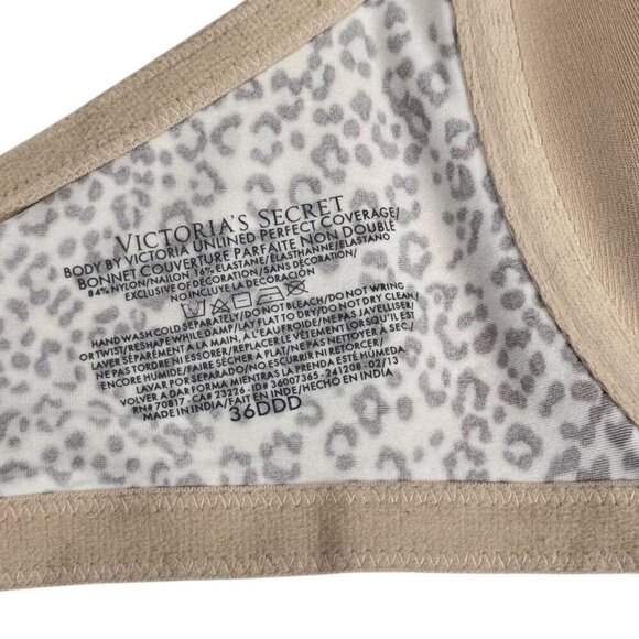 Victoria’s Secret Bra Sz.36DDD Body By Victoria Full Cover Leopard Print Soft - Picture 6 of 7